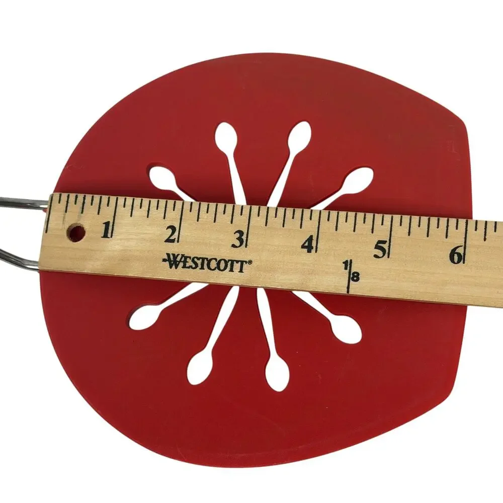 Betty Crocker Nylon Slotted Spatula Kitchen‎ Utensil Red Wide Flipper Turner